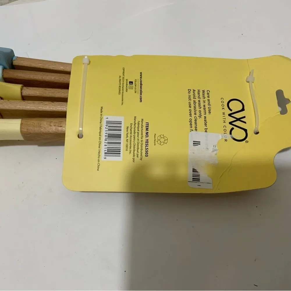 Cook with Color 5 Piece Cooking silicone Utensil Set A12